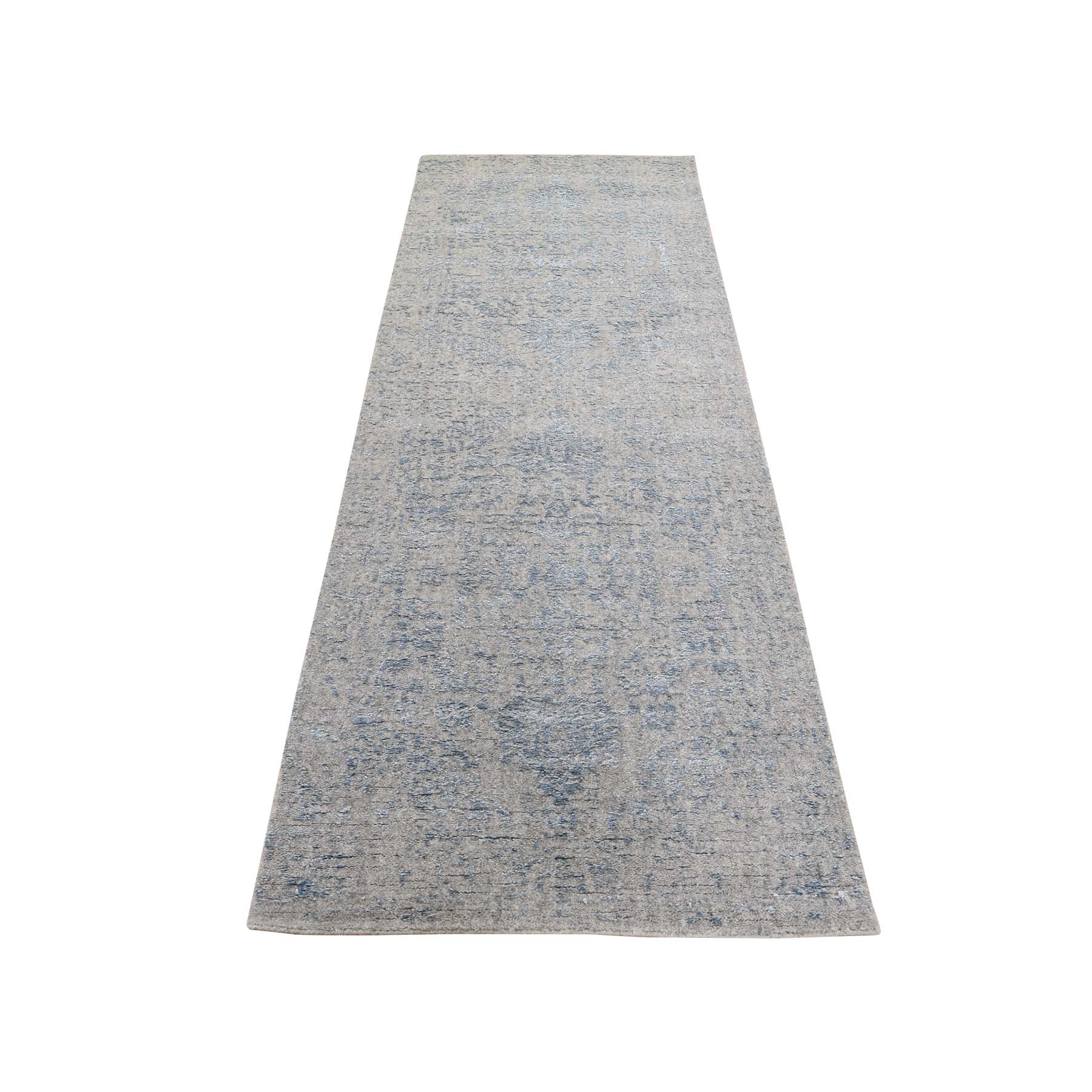 Transitional Silk Hand-Woven Area Rug 2'5